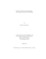 Policy making at the margins: the modern politics of abortion