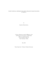 Computational methods for mining health communications in web 2.0