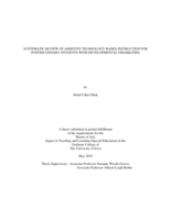 Systematic review of assistive technology-based instruction for postsecondary students with developmental disabilities