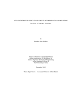 Investigation of vehicle and driver aggressivity and relation to fuel economy testing