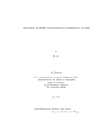 Penalized methods in genome-wide association studies