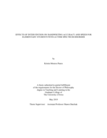 Effects of intervention on handwriting accuracy and speed for elementary students with autism spectrum disorder