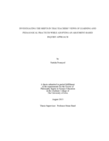 Investigating the Shifts in Thai Teachers' Views of Learning and Pedagogical Practices While Adopting an Argument-Based Inquiry Approach