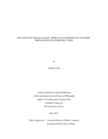 Influence of the black-box approach on preservice teachers’ preparation of geometric tasks