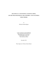 Self-efficacy, conventional cognitive coping, and the strain-delinquency relationship: A test of general strain theory