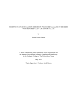 The effects of articulation errors on perceived nasality in speakers with repaired cleft lip and/or palate