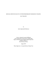 Bifacial photovoltaic (PV) system performance modeling utilizing ray tracing
