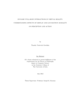 Dynamic full-body interactions in virtual reality: understanding effects of display and locomotion modality on perception and action