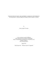 The influence of early life adversity and recent life stress on psychological trajectories in women with ovarian cancer