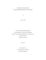Teacher autonomy with reading interventions in an RTI model