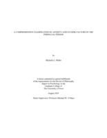 A comprehensive examination of anxiety and its risk factors in the perinatal period