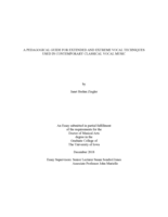 A pedagogical guide for extended and extreme vocal techniques used in contemporary classical vocal music