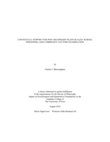 Contextual support for Post Secondary Plans Scales: school personnel and community factors examination