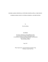 Injuries among individuals with pre-existing spinal cord injury: understanding injury patterns, burdens, and prevention
