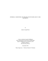 Informal caregivers and the health of older adult care-recipients