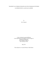 Transient gas chromatograph analysis of biomass synthesis gas produced in a lab scale gasifier