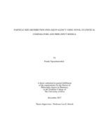 Particle size distribution (PSD) equivalency using novel statistical comparators and PBPK input models
