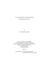 The lived experience of student caregivers: a phenomenological study