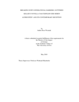 Breaking down generational barriers: Gottfried Keller's novella 'Das fähnlein der sieben Aufrechten' and its contemporary reception