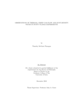 Observations of thermal creep gas flow and dust-density waves in dusty plasma experiments