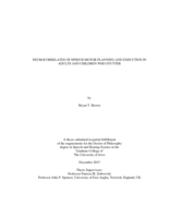 Neurocorrelates of speech-motor planning and execution in adults and children who stutter