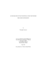 An exploration of Thai traditional music for Western percussion instruments