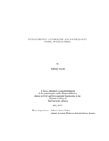 Development of a hydrologic and water quality model of Cedar Creek