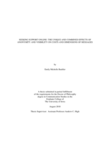 Seeking support online: the unique and combined effects of anonymity and visibility on costs and dimensions of messages