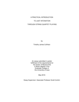 A practical introduction to just intonation through string quartet playing