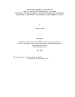 The school official's ability to limit student first amendment freedom: exploring the boundaries of student speech and expression in school as defined by the United States federal courts