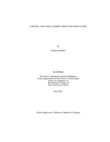 Voicing and voice assimilation in Russian stops