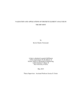 Validation and applications of discrete element analysis in the hip joint