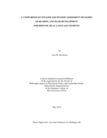 A comparison of English and Spanish assessment measures of reading and math development for Hispanic dual language students