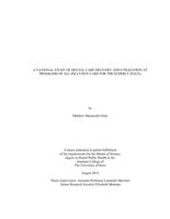 A national study of dental care delivery and utilization at programs of all-inclusive care for the elderly (PACE)