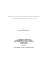African-American student-athletes' perception of engagement at a Division One predominantly White institution