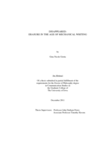 Disappeared: erasure in the age of mechanical writing