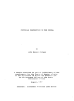 Pictorial composition in the cinema