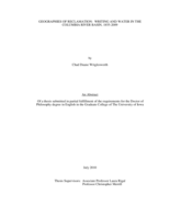 Geographies of reclamation: writing and water in the Columbia River Basin, 1855-2009