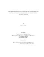 Comparison of cognitive, psychosocial, and adaptive behavior profiles among gifted children with and without Autism Spectrum Disorder