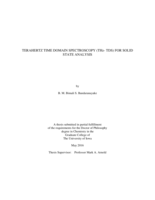 Terahertz time domain spectroscopy (THz-TDS) for solid state analysis