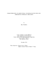 Characterization of agricultural floodplain scour using one-dimensional hydraulic simulation