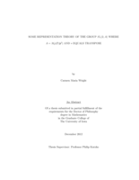 Some representation theory of the group Sl*(2,A) where A=M(2,O/p^2) and * equals transpose