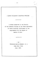 A study of Milton's political opinions