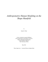 Anthropometric human modeling on the shape manifold