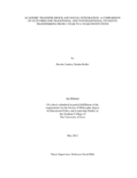 Academic transfer shock and social integration: a comparison of outcomes for traditional and nontraditional students transferring from 2-year to 4-year institutions