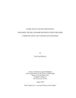 Older adults and HIV prevention: exploring the relationship between patient-provider communication and condom use intentions