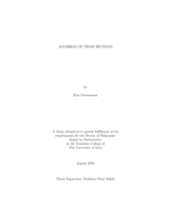 Algebras of cross sections