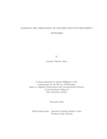 Learning the association of multiple inputs in recurrent networks