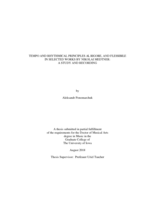 Tempo and rhythmical principles al rigore and flessibile in selected works by Nikolai Medtner: a study and recording