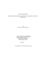 A noted departure: metafiction and feminist revision in a tradition of fantasy literature